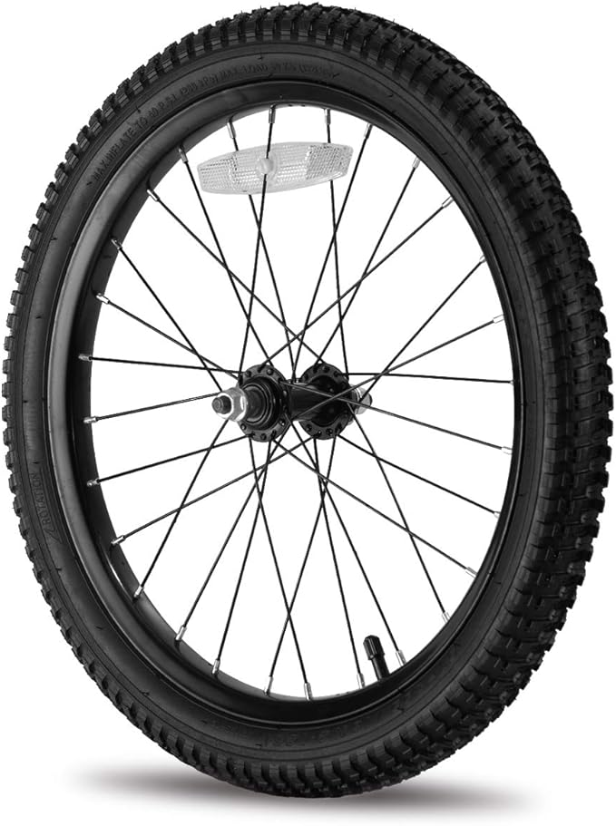 JOYSTAR 12 14 16 18 20 Inch Kids Bike Front Wheels Replacement Bicycle Wheels with 12-20 Inch Solid Air Rubber Tire & Inner Tube Don't Fit Huffy Bike Black & White