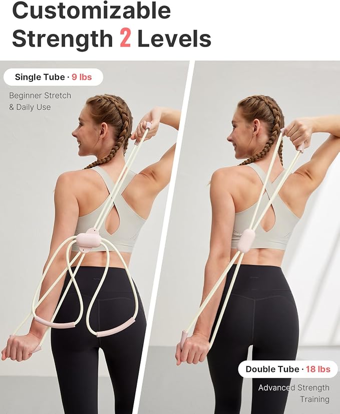 YOTTOY Cross Resistance Band for Full Body Workout,Elastic Exercise Bands for Legs,Arms,Glutes,Stretch Bands for Exercise,Yoga Straps for Stretching, Booty Bands for Home Gym