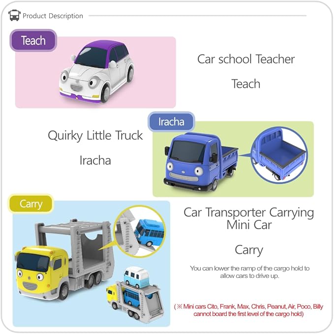 Tayo The Little Bus Special Friends Set 6 - Christmas and Birthday Gifts for Kids, Compatible with Large Playsets! Includes Popular Tayo Friends from The Animation