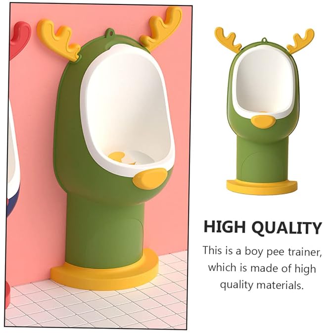 TOYANDONA 1pc Cartoon Elk Urinal for Boys Fun Potty Training Tool for Toddlers Wall-Mounted Pee Trainer Height Settings Easy to Clean and Use