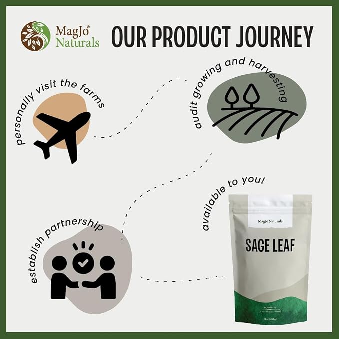MagJo Naturals, Rubbed Sage (1 Pound Bag) bulk Salvia officinalis
