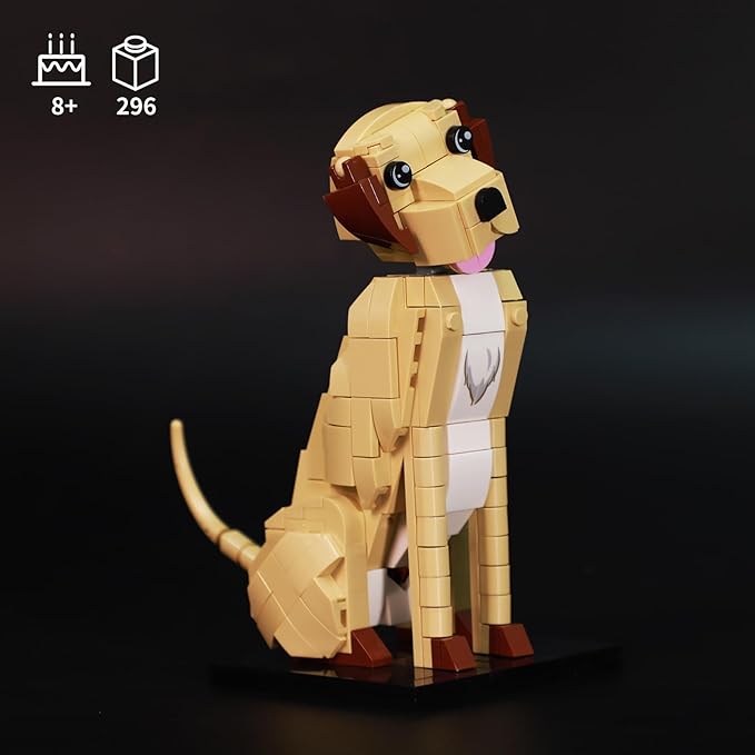 KAZI Adorable Dogs Building Toy Set,Dog Gifts for Animal-Lovers,Ideas Labrador Dog,Building Set for Girls and Boys,Creative Buildable Toys for Kids 8 and Up,Party Favors,Gifts for Halloween Christmas