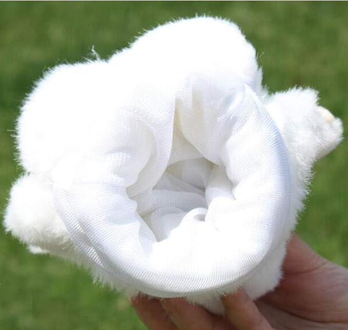 Sheep Hand Puppets Lamb Plush Animal Toys for Imaginative Pretend Play Storytelling White