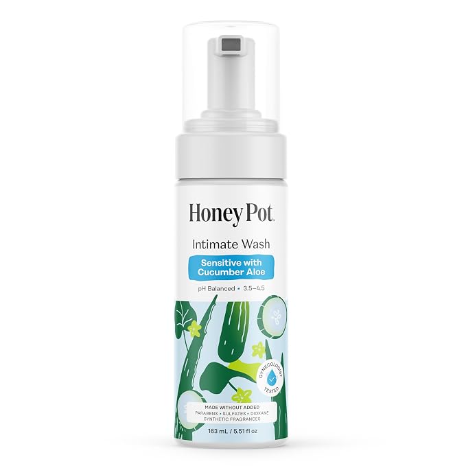 The Honey Pot Company - Feminine Wash & Feminine Wipe Bundle - Includes Ph Balance Feminine Wash and Wipes for Women - Herbal Infused Feminine Care Products - Cucumber Aloe