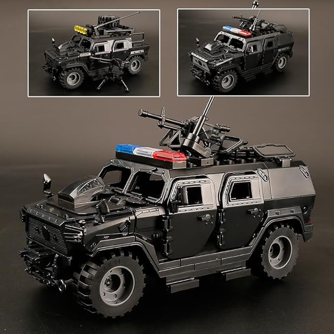 Military Car Building Blocks Toy Set, 2 in 1 Style Bricks Car, Battle Building Blocks Compatible with Major Brand