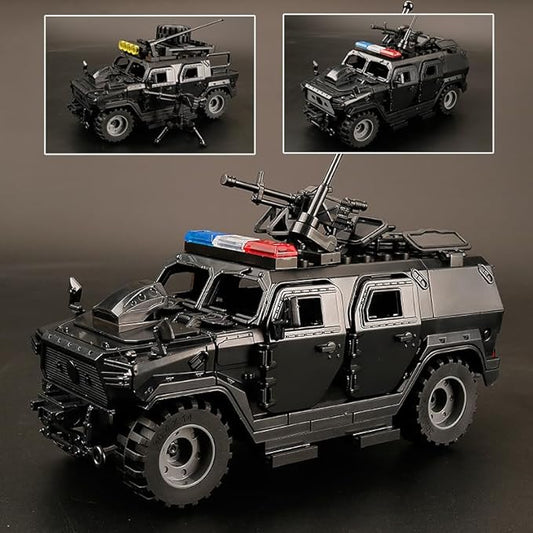 Military Car Building Blocks Toy Set, 2 in 1 Style Bricks Car, Battle Building Blocks Compatible with Major Brand
