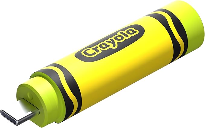 SANDISK 256GB Crayola USB-C Flash Drive, Electric Lime - Up to 300MB/s Read speeds, USB 3.2 Gen 1, USB Type-C - Crayon-Shaped Drive - SDCZIC-256G-G46L