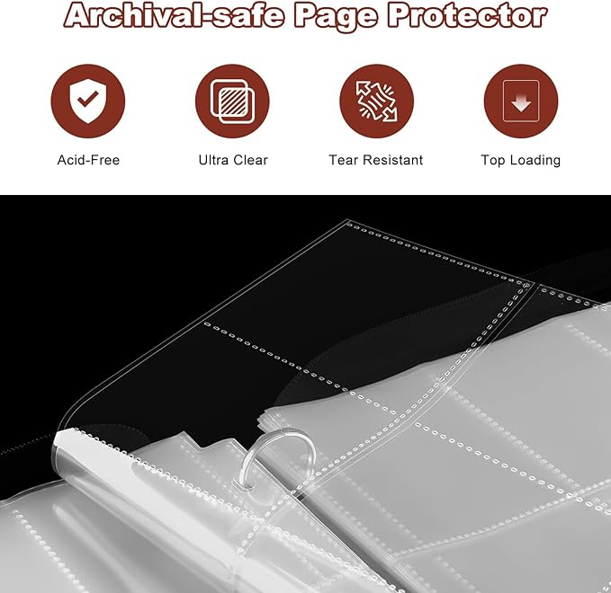 Basketball Card Binder 440 Pocket, Sports Card Binder with Card Display Design, Premium Card Ablums with Sports Pattern Wristband Fit for Basketball Cards 2025-2026