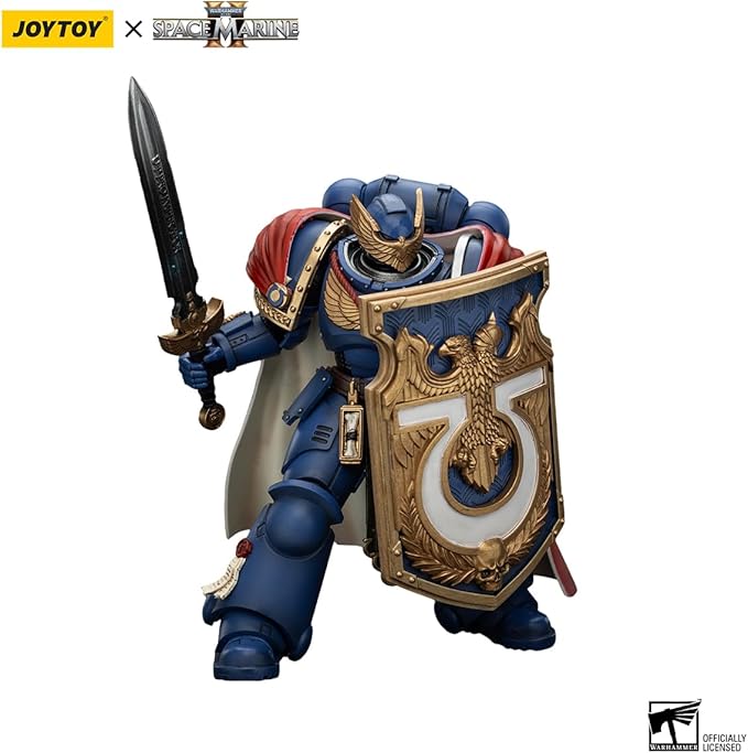 JOYTOY Warhammer 40,000 1/18 Action Figure-Ultramarines Victrix Honour Guard with Storm Shield and Power Sword-Collection Model Birthday Gifts