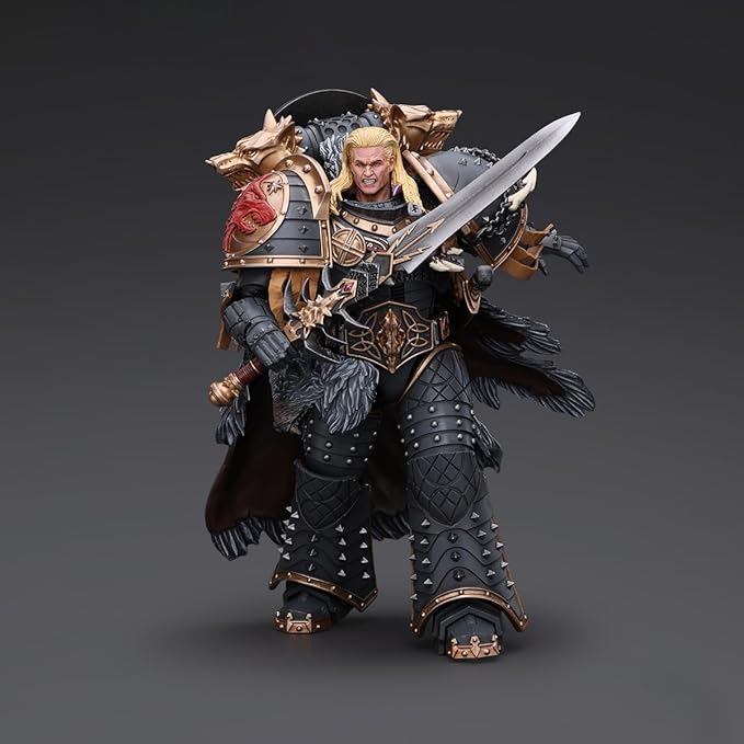 JOYTOY1/18 Warhammer The Horus Heresy Action Figure Space Wolves Leman Russ Primarch of The VIth Legion Collection Model Birthday Gift 7.09 inch 15+
