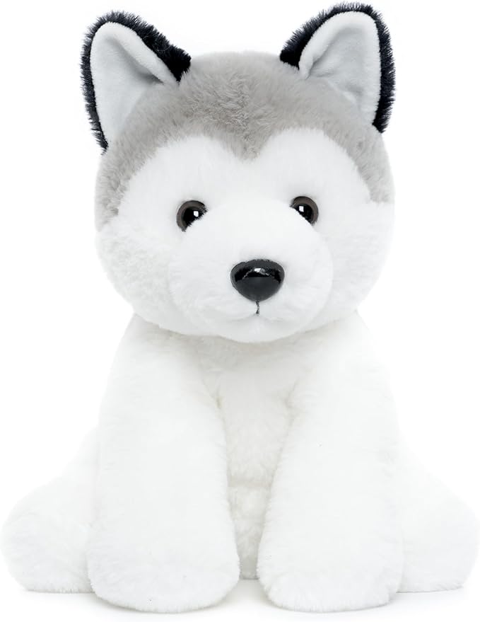 Siberian Husky Stuffed Animals, Soft Puppy Stuffed Dogs Plush Toy for Kids, Girls, Boys, Baby, Birthday, Bedtime Gift, 12 inches