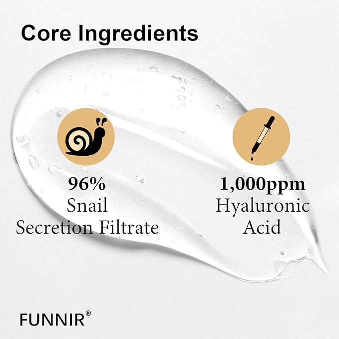 Snail Mucin Serum 96% 200ml, Hydrating Serum for Face with Snail Secretion Filtrate for Dull Skin, Skin care products for All Skin Types