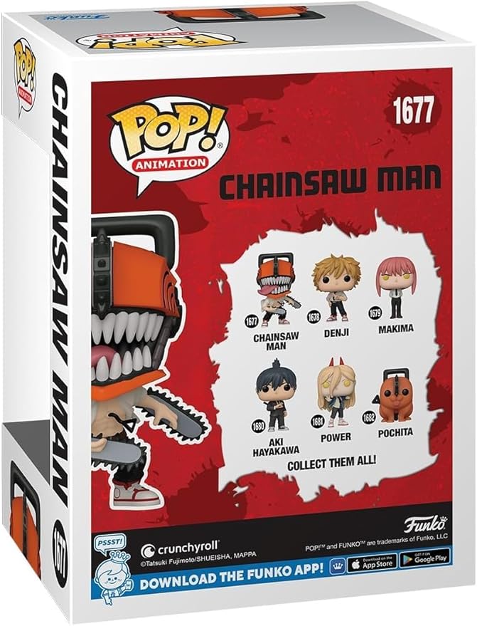 POP Anime: Chainsaw Man - Chainsaw Man Funko Vinyl Figure (Bundled with Compatible Box Protector Case), Multicolor, 3.75 inches
