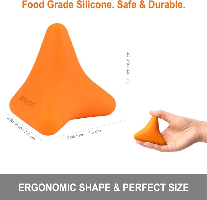 Manual Trigger Point Massage Tool. Small Massager Ball for Deep Tissue Myofascial Release Physical Therapy Plantar Fasciitis Pain Relief Muscle Knot Psoas Hip Flexor Iliacus Release 3×2.6″(Orange)