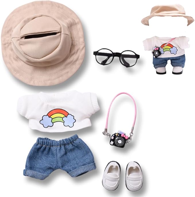 17cm Dolls Clothes - 6.7 Inches Cute Clothes Outfit & Accessories,17CM Doll of The House Accessories Outfits (Style-F)
