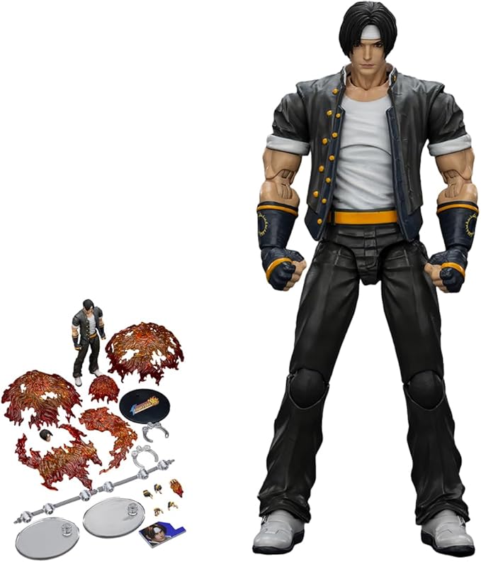 JOYTOY SNK 1/18 Action Figure -KOF 98UM- Hero Team Kyo Kusanagi -9.84" Flexible and Posable Collection Model Birthday Gift,for Kids Age15 +JT01420