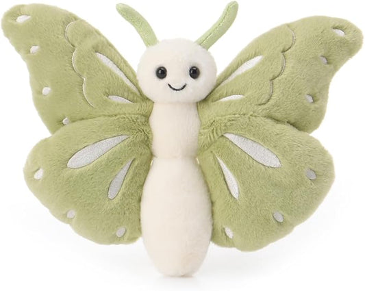 Apricot Lamb Matcha Butterfly Stuffed Animals for Kids, Soft Cute Plush Toys for Baby Girl and Boy, 7.5 Inches