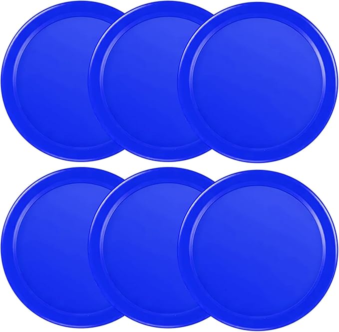 Coopay 3 1/4 Inches Air Hockey Pucks 6 Pack Full Size Heavy Replacement Pucks for Game Tables Equipment Accessories