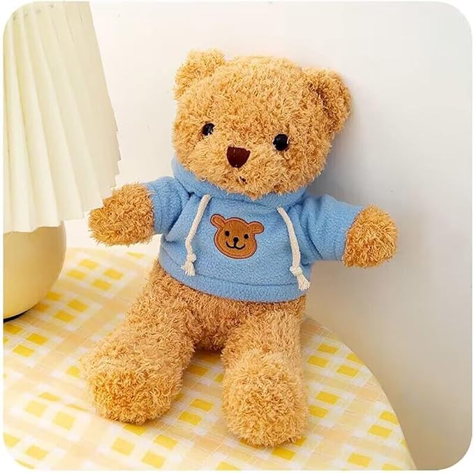 Teddy Bear Stuffed Animal Cute Teddy Bears Plush Toy 11.8 inch for Girls Boys Christmas Valentine's Day (Blue Bear)