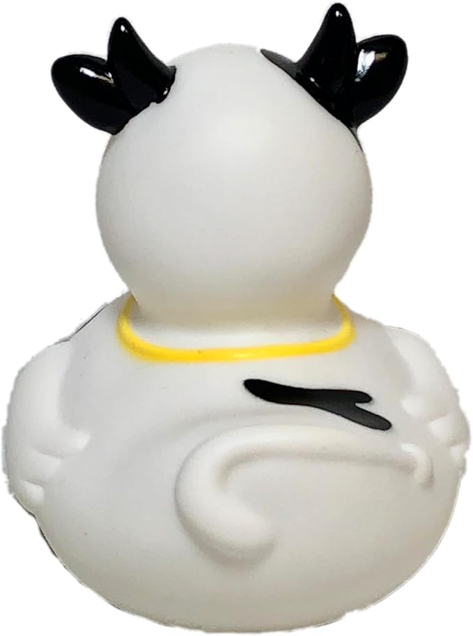 3 Inch Cow Black and White Rubber Duck Bath Toy, Collectable, Fun for All Ages, Auto Dash Decoration, Crusing Vacation Gift, Party Favors, Office, School, Home