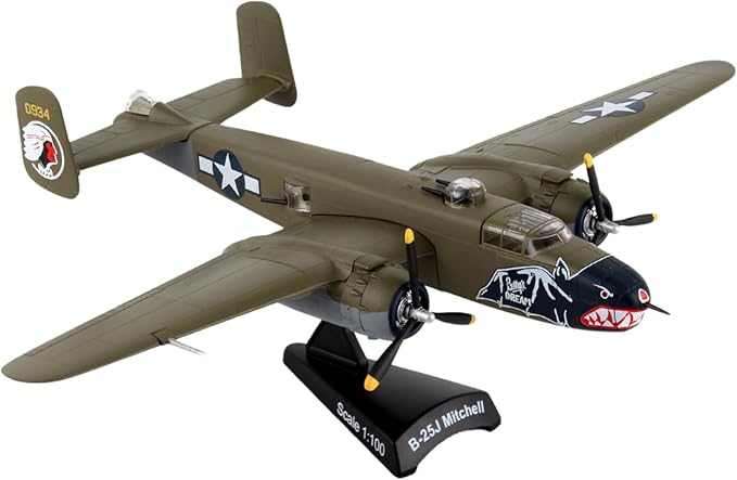 Daron Postage Stamp USAF B-25J Mitchell Betty's Dream Vehicle (1/100 Scale),unisex-children