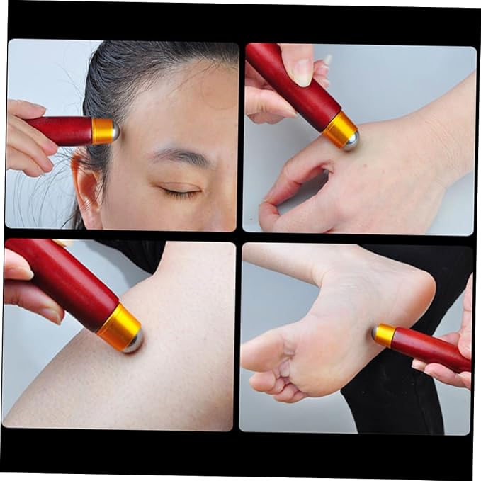 Beavorty 2pcs Flexible Stainless Scratcher Wooden Handle Telescopic Massage Tool for Itch Relief Relaxation Comfortable and Easy to Use
