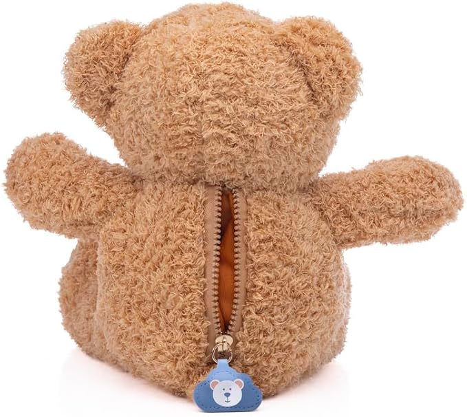Zip N' Bear Soft Plush Teddy Bear Stuffed Animal with Unicorn Pajamas - Zippy The Bear Cute Cuddly Plush Toy, Perfect Sensory Teddy for Kids, Toddlers - Adorable Gift & Bedtime Companion