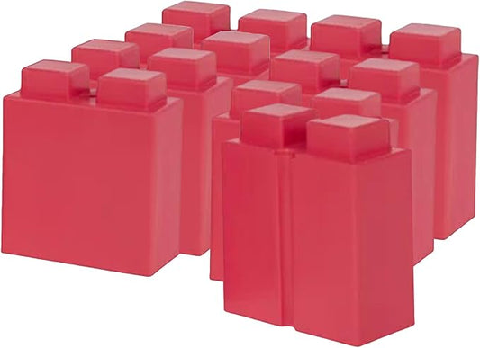 EverBlock 3” x 6” Quarter Size Plastic Modular Block Bulk Pack | Giant Building Blocks | Easy to Connect & Reuse | Indoor & Outdoor Use | Build Displays & Structures | Red
