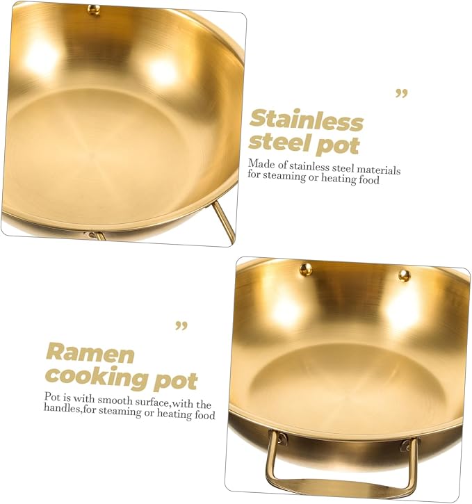 Stainless Steel Cooking Pot Korean Kitchenware Ramen Noodle Cooker Hot Pot
