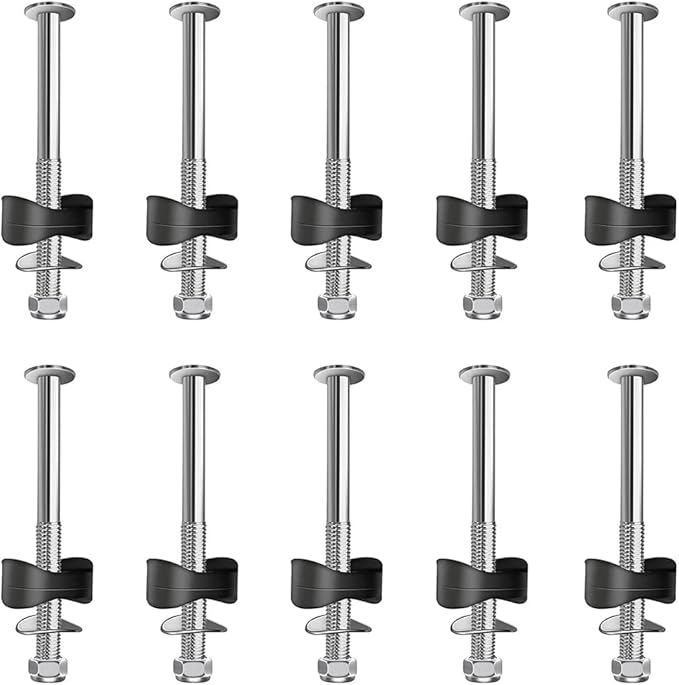 Lasenersm 10-Piece Trampoline Accessory Set - Silver Round Metal Screws for Trampoline, Bunk Beds & More - Unisex Adults & Teens
