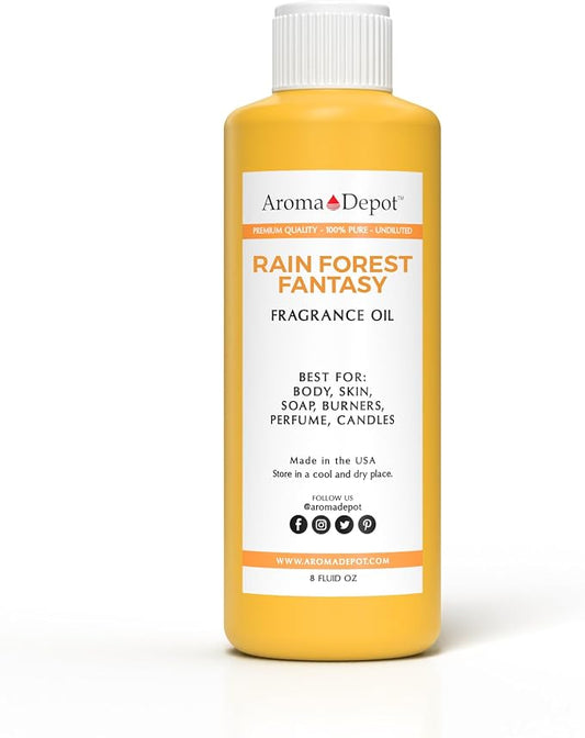 Aroma Depot Rainforest Fantasy Perfume/Body Oil (7 Sizes) Our Interpretation, Premium Quality Uncut Fragrance Oil (8 Ounce Plastic Bottle (240ml))