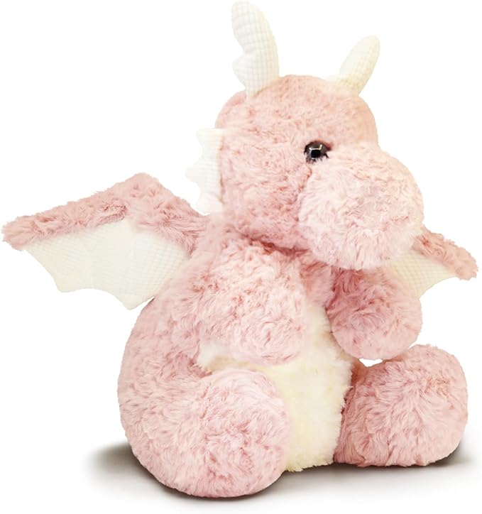 Soft Little Flying Dinosaur Stuffed Plush Pillow, Adorable Pink Dragon Plush Toy and Birthday Present for Kids, Adults and Collectors(Pink/7.9in)