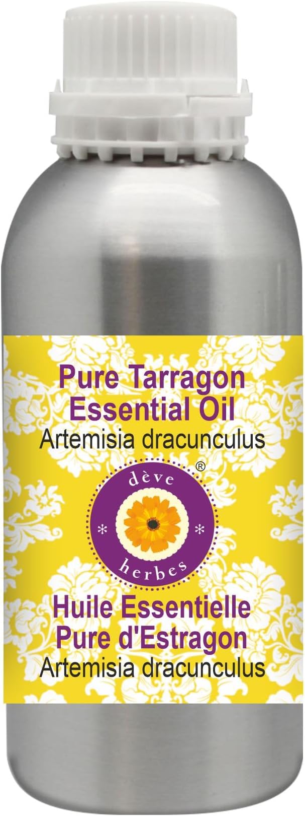 Deve Herbes Pure Tarragon Essential Oil (Artemisia Dracunculus) Steam Distilled 300ml (10 oz)