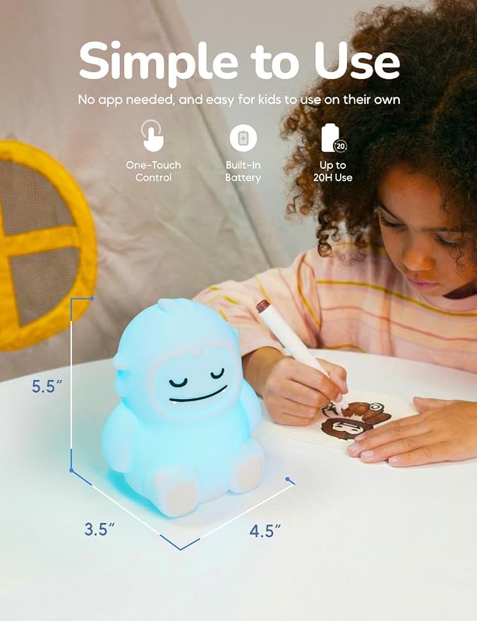 Breathing Pal 'Yoyo' - Mindfulness Breathing Light, Guided Visual Meditation Breathing Light, Anxiety Relief Items for Calm Down Corner/Meditation/Sleep Aid for Adult/Kid