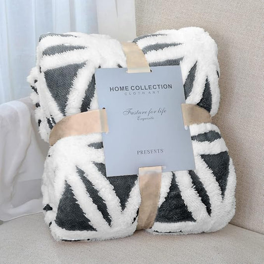 LOMAO Sherpa Fleece Blanket Gifts for Mom Dad Cozy Soft Throw Blanket for Women Men Birthday Gifts Dual Sided Couch Sofa Bed Blanket (Dark Grey, 90''x110'')