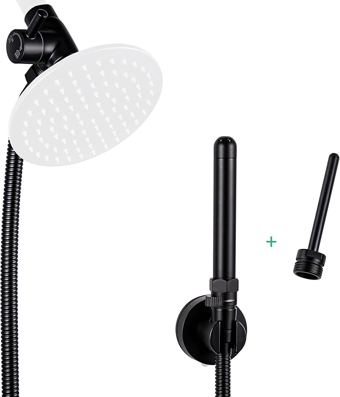 Shower Enema System with 86 Inches Hose, Diverter, Water Control Valve for Men and Women Portable Cleaning, Enema Nozzle Kit Cleaner Attachment (Matte Black)
