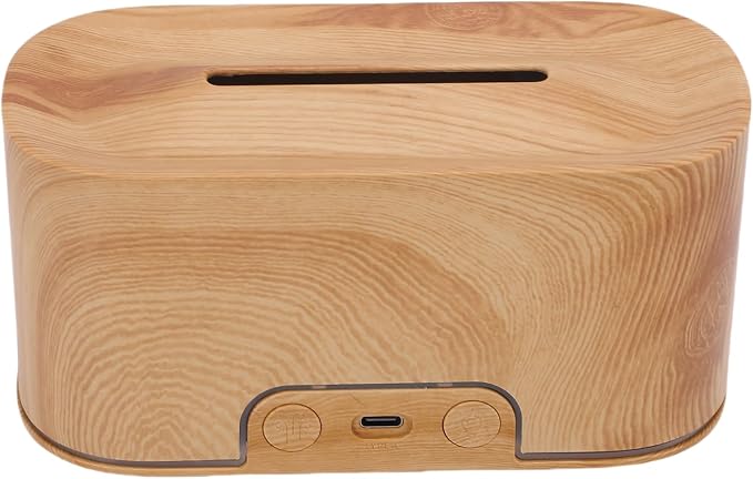 Asixxsix Essential Oil Diffuser, Aromatherapy Diffuser Cool Mist Humidifier with 7 Colors Light, Scent Aromas Diffuser, Quiet Flame Diffuser for Essential Oil, Home, Office, Bedroom (Light Wood