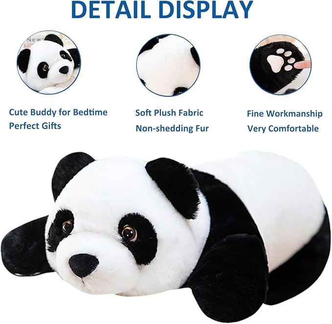 Weighted Stuffed Animals, 20.8" 1.76lbs Weighted Panda Plush Toy Cute Panda Weighted Plush Animals Pillow Gifts for Kids Adults