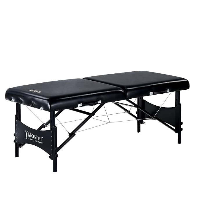 Master Massage 30" Galaxy Professional Portable Massage Table Package with Accessories in Black - Memory Foam Cushioning - Tattoo Table- Spa Salon Beauty Facial Bed