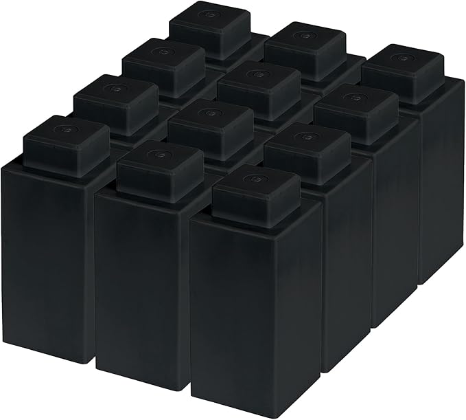 EverBlock 3" x 3" Single Life-Size Plastic Modular Bulk Pack | Giant Building Blocks | Easy to Connect & Reuse | Indoor & Outdoor Use | Build Displays & Structures | Black