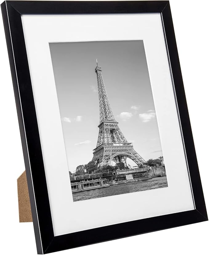 upsimples 8x10 Picture Frame Set of 10, Display Pictures 5x7 with Mat or 8x10 Without, Multi Photo Frames Collage for Wall or Tabletop Display, Black | Fit 5x7 and 8 x 10 Photos, Wall or Tabletop Display, For Gallery Hallway Living Room, For Christmas