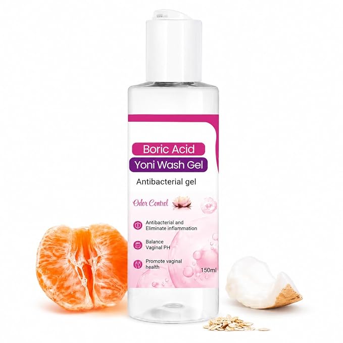 Boric Acid Feminine Wash Gel – pH Balanced External Intimate Cleanser for Women – Gentle Daily Hygiene & Odor Control – 150ml