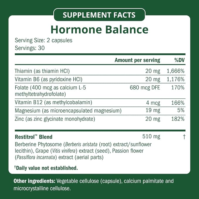 Semaine Hormone Protocol - Mood, Energy, Deeper Sleep, Hot Flashes & Skin Support, Clinically-Studied Ingredients - 1 Month