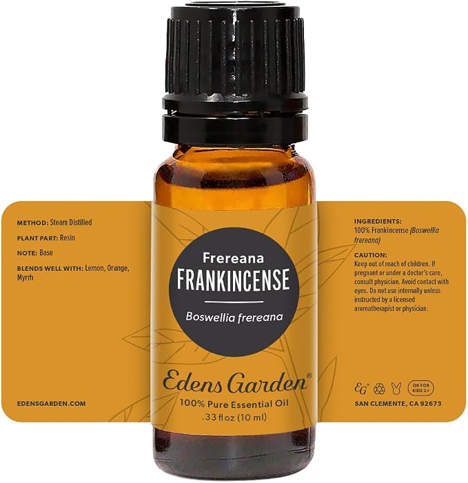 Edens Garden Frankincense- Frereana Essential Oil- 100% Pure Premium Grade, Undiluted, Natural, Therapeutic, Aromatherapy, The Best for Diffuser, Skin, Face, Hair 10 ml (.33 fl oz)