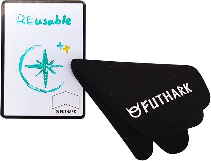 Futhark MTG Dry Erase Tokens Set - 60 Reversible Double-Sided Token Cards, Multi-Color Markers, Universal Proxy for Magic: The Gathering, MTG Accessories