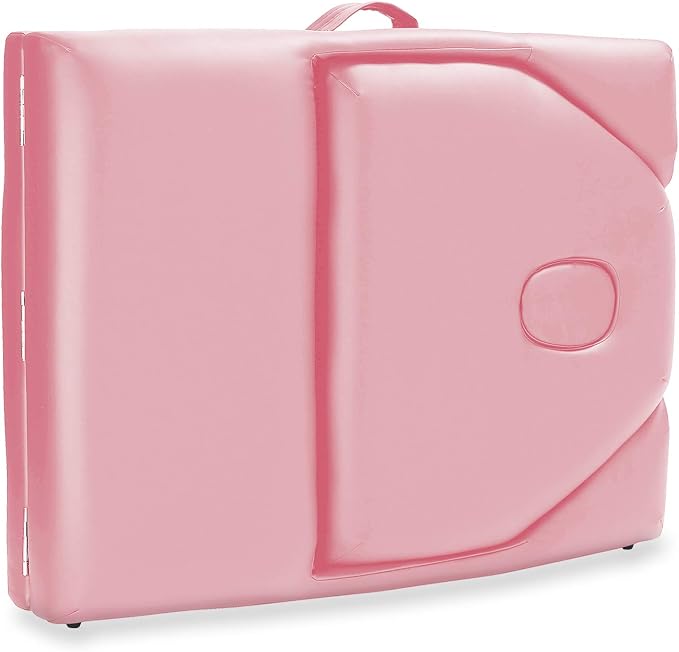 Saloniture Professional Portable Massage Table with Backrest - Pink