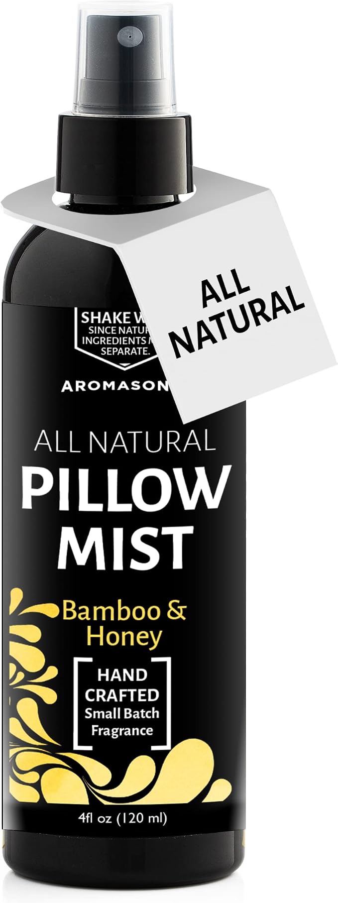 Aromasong Bamboo & Honey Pillow Spray - All Natural Calming Linen & Bedtime Mist for Deep Sleep - Aromatherapy Essential Oils for Sleeping