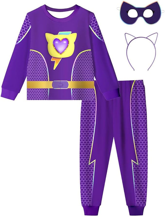ACoiay Kids Kitties Daily Outfit with Mask and Headband for 2-8 Years