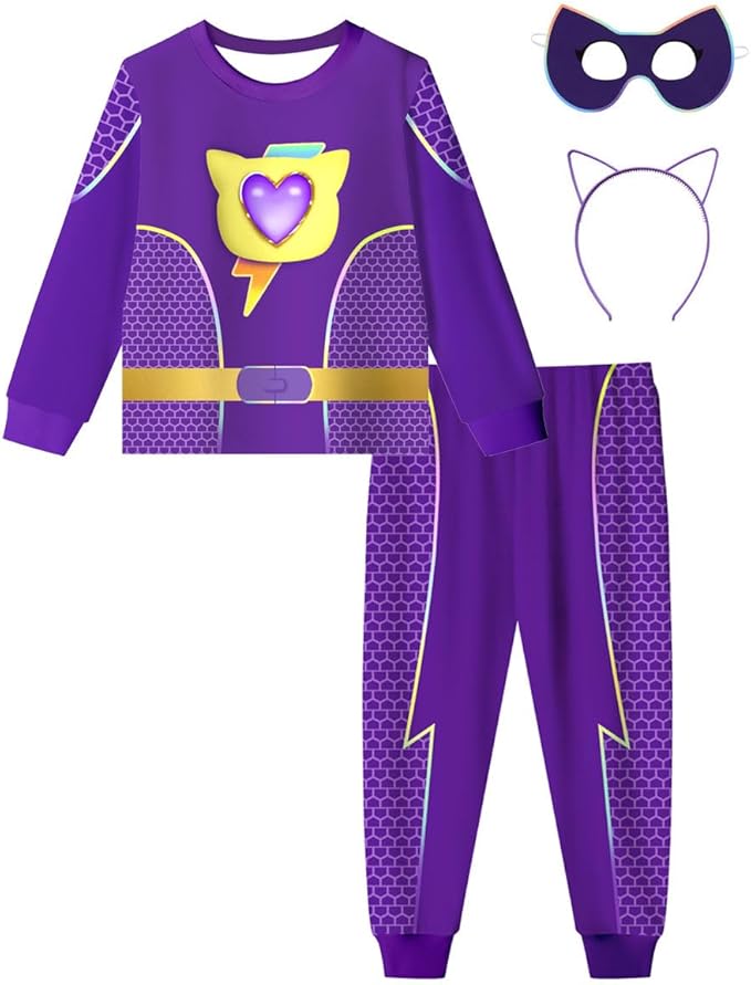 ACoiay Kids Kitties Daily Outfit with Mask and Headband for 2-8 Years
