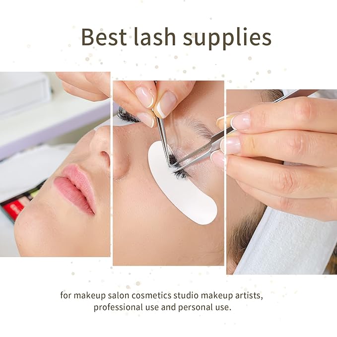 100 PCS Foam Eye Pads for Lash Extensions, Under Eye Pads for Eyelash Extensions, Micro-foam Lash Patches Lint Free, Stick Well, No Tape Needed, Hypoallergenic